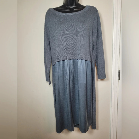 Sundance Jillian Gray Wool / Linen/ Silk Sweater Dress sz M - Picture 1 of 7